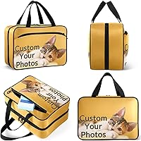 Vista 6 de Naanle Bolsa organizadora de píldoras personalizada con foto, botella de píldoras de viaje, organizador de medicamentos, bolsa de medicamentos