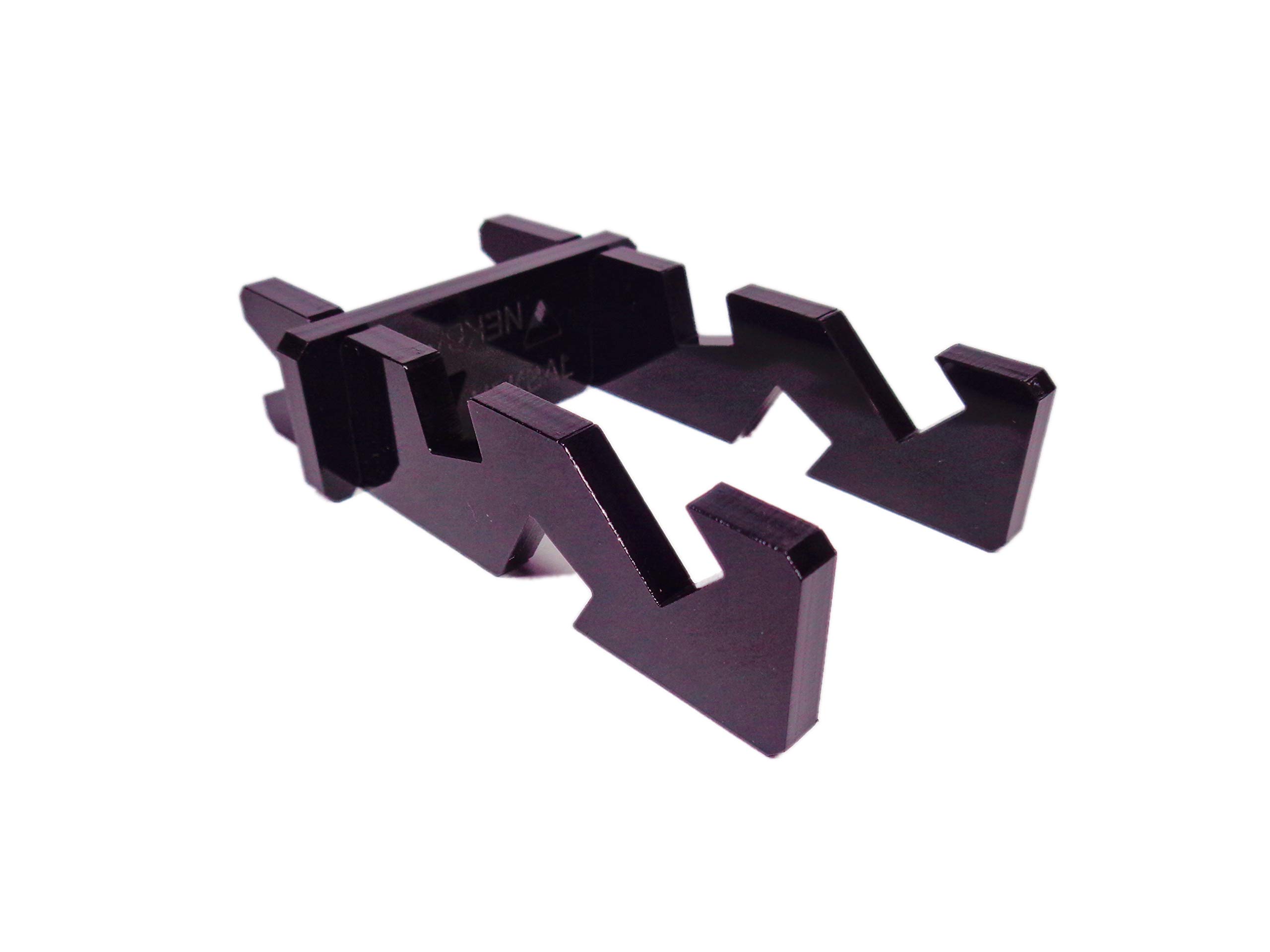 NEKBAL Stylish Zig Zag Mobile Stand for Desktop Office Kitchen and Travel with Three Viewing Angles (Black)