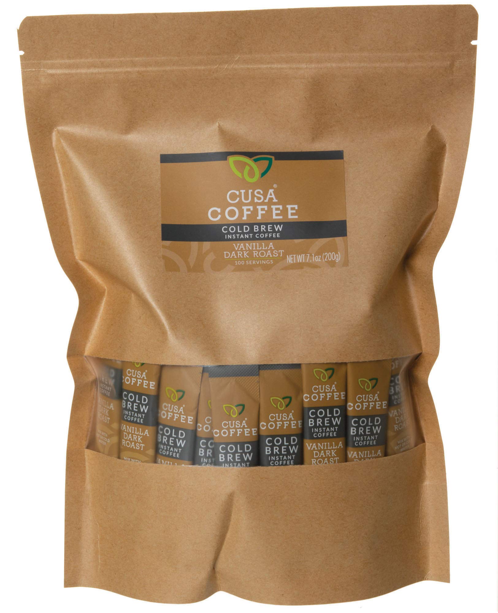 Buy Cusa Tea & Coffee, Vanilla Dark Roast Cold Brew. Premium Instant