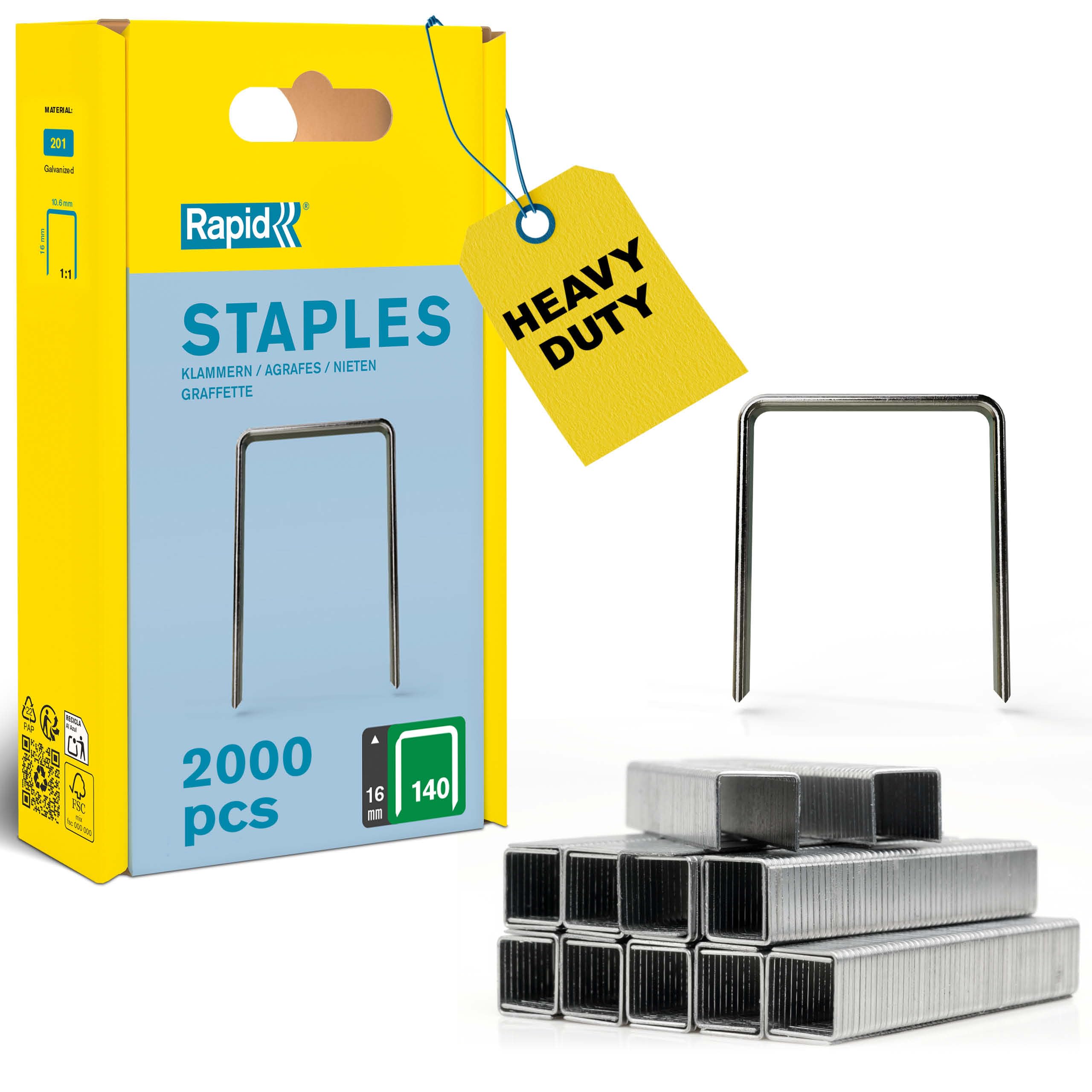 Rapid No. 140 Flatwire staple 16 mm 5000091