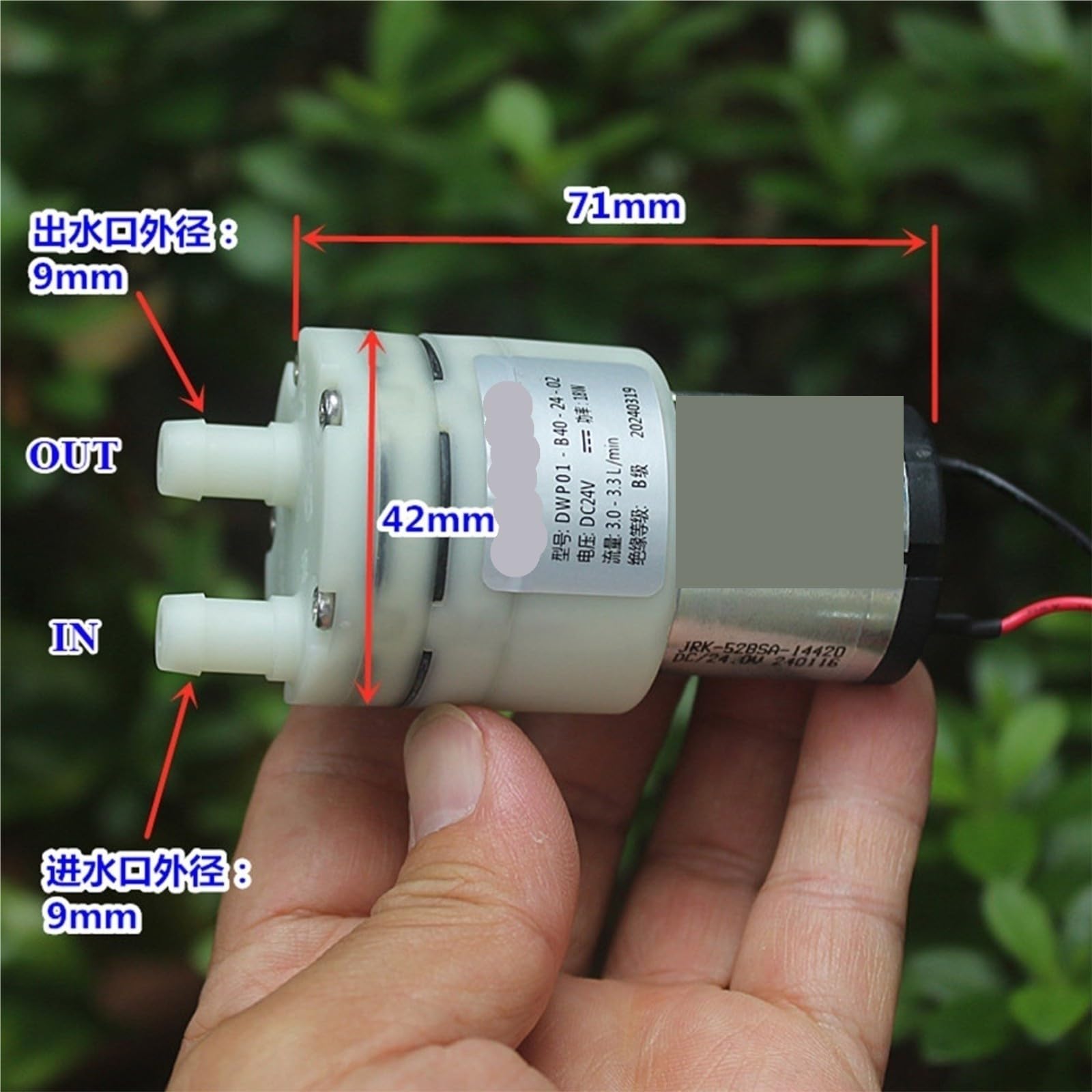 Bomba De Diafragma Autocebante RK-528SA DWP01 DC 3L/min