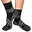 TechWare Pro Plantar Fasciitis Sock - Therapy Grade Targeted Cushion Compression Socks Women & Men. Ankle Brace Foot Sleeves with Arch Support for Achilles Tendonitis & Heel Pain Relief. Blk/Gry M