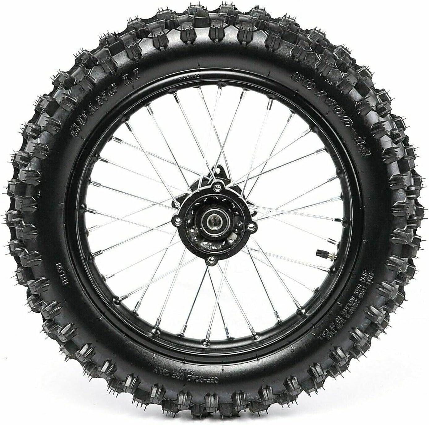 TFCFL 70/100-14inch Rear Wheel Tire and Rim For Pit Dirt Bike Apollo Petrol Electric Scooter Black Dirt Bike