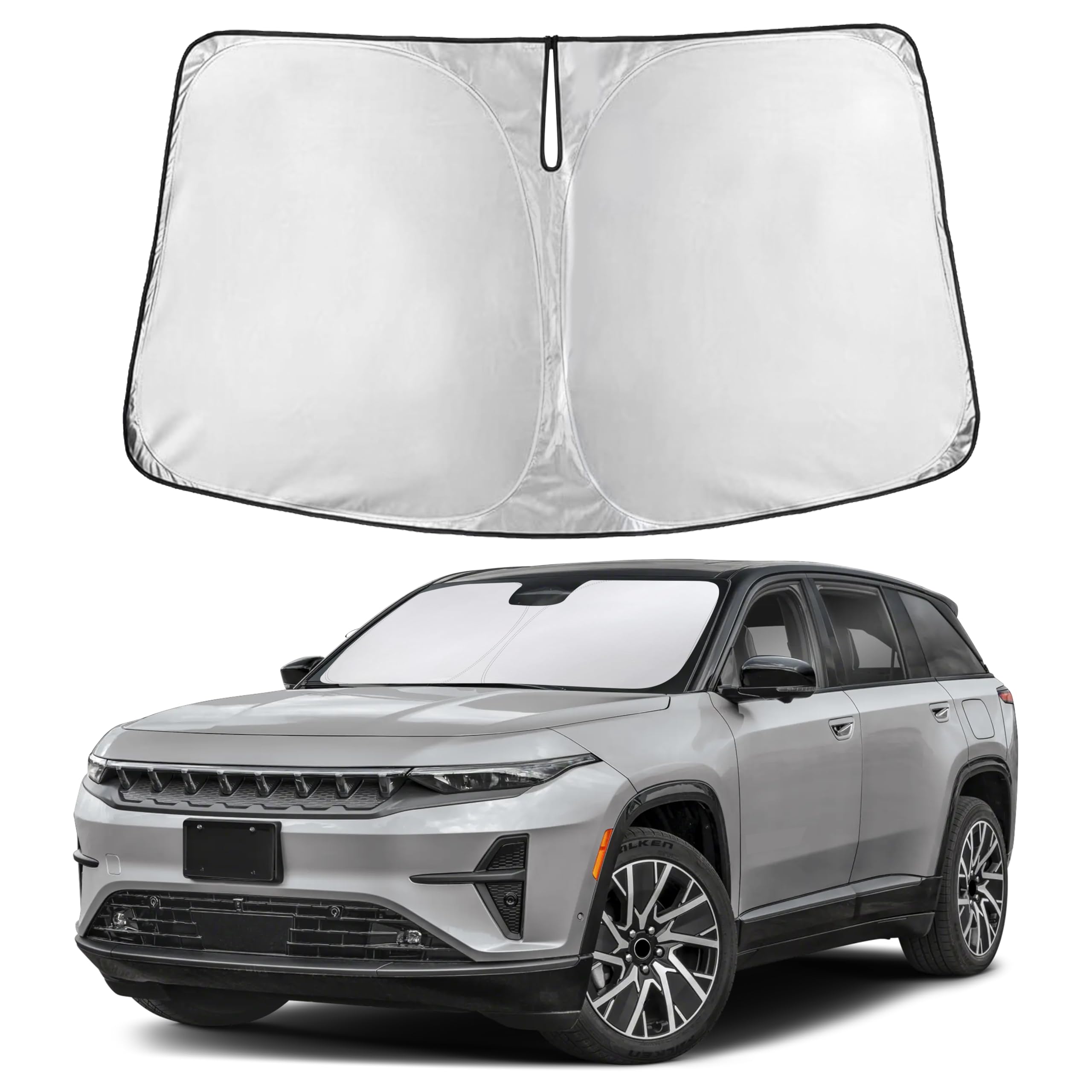 EcoNour Windshield Sunshade Compatible for Jeep Wagoneer 2022-2024 2025