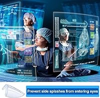 Vista 5 de KMDJG - 2 pares de protectores laterales para lentes, protectores laterales transparentes, se adapta a lentes medianos a grandes