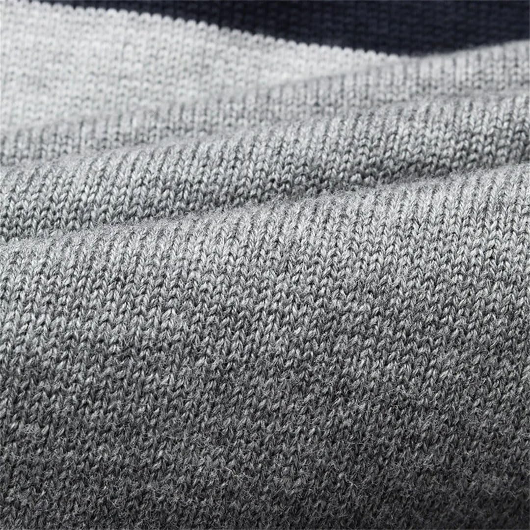 Męskie wiosenne swetry na co dzień okrągły dekolt w paski slim fit sweter dzianinowy sweter z długim rękawem swetry