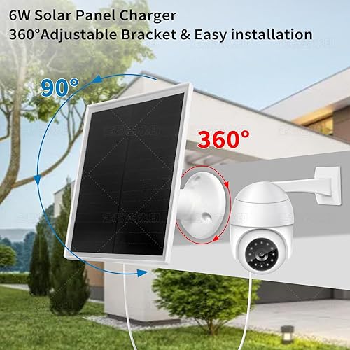 Miniatura 3 de Cargador de panel solar de 6 W, panel solar con puerto micro USB y USB-C para cámara de batería recargable de 5 V CC al aire libre, IP66
