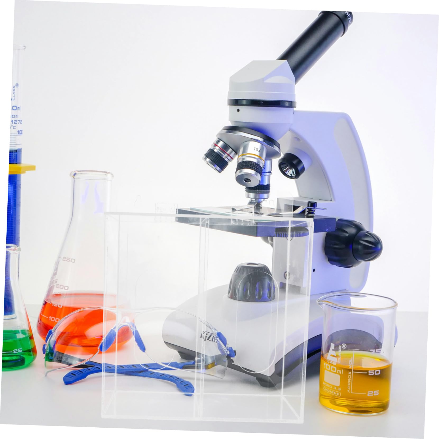 Zerodeko Dispenser per Guanti in Acrilico a Due Scomparti da Parete | Maschere e Guanti, Accesso Rapido in Laboratorio e Contesti Professionali, Contenitore Trasparente