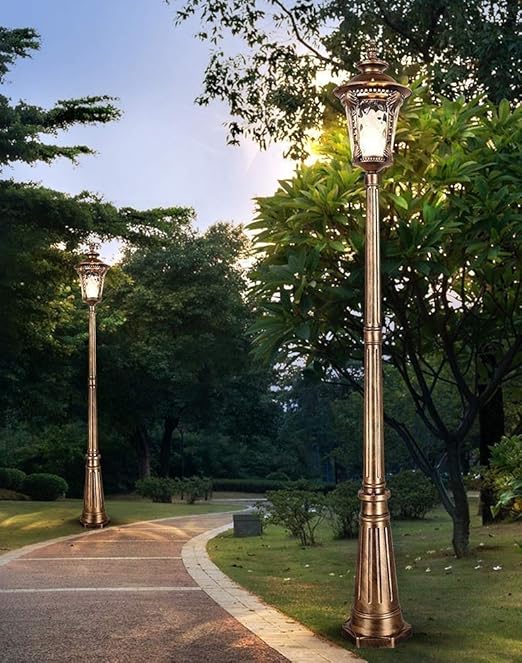 GUOCC Creative Ip55 Waterproof Post Lights Path Lights Column Lamp European Outdoor Pillar Light Wall Garden Light Gate Lamp Creative Aluminum Metal Rustproof Lawn Lamps Garden Villa Door Lighting Lig photo 3