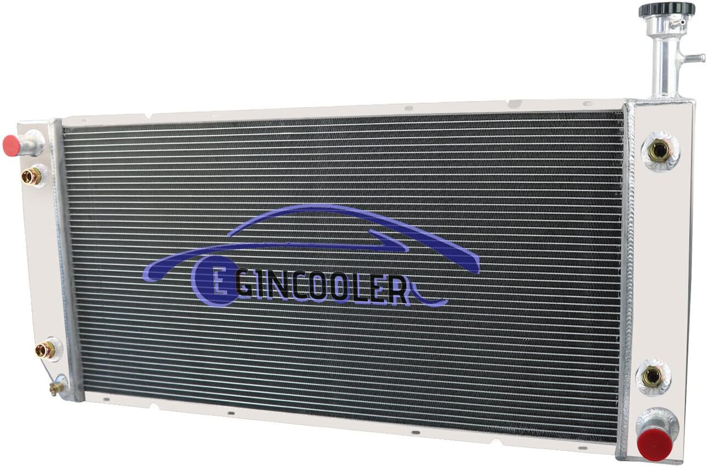 CU2791 3 Rows Radiator for 2004-2016 Chevy Express GMC Savana 2500 3500 4500 4.8L 6.0L 3 Rows Core Aluminum Radiator 2005 2006 2007 2008 2009 2010 2011 2012 2013 2014 2015
