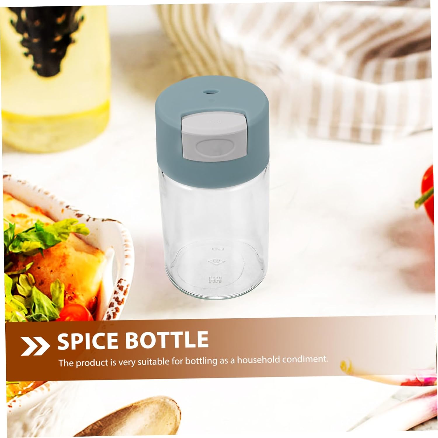 SOLUSTRE 6pcs Condiment Jars Salt and Spice Containers for Kitchen Organization for Home and Outdoor Cooking
