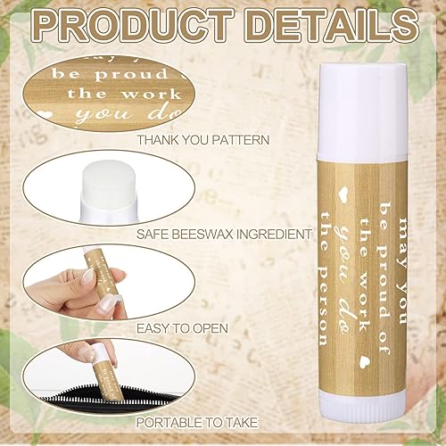 Miniatura 4 de Demissle Regalos de agradecimiento para compañeros de trabajo, juego a granel de bálsamo labial, regalos de agradecimiento inspiradores, regalos de