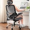 FelixKing Sedia da ufficio, ergonomica, grande, per computer, sedia da scrivania, con schienale alto regolabile, braccioli ribaltabili, supporto