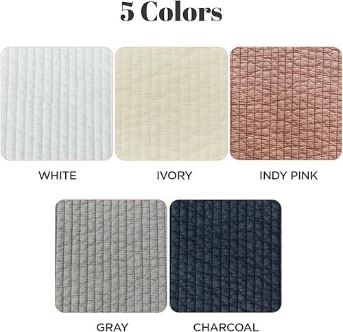 Miniatura 7 de Manta de cama 100 % algodón con volantes, manta  cama tamaño matrimonialQueen de 79 x 91 pulgadas  Mantas acolchadas suaves y transpirables lavadas