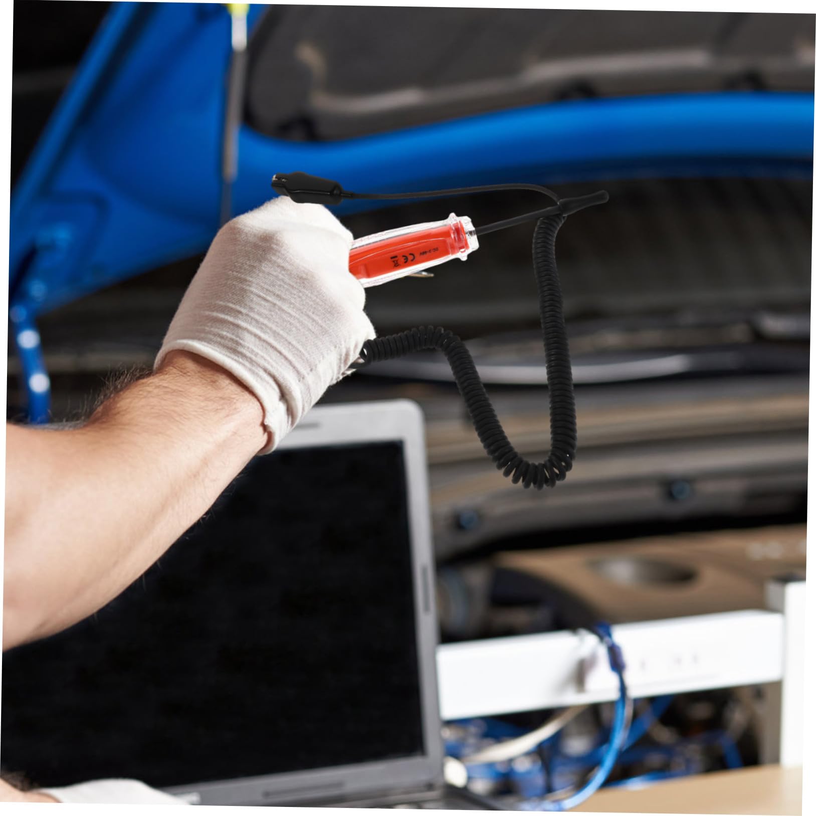 Hohopeti Probador de Automotriz con Pantalla LCD Digital Tester de Voltaje para Coche de Herramienta Multifunción para Diagnóstico Eléctrico y Continuidad