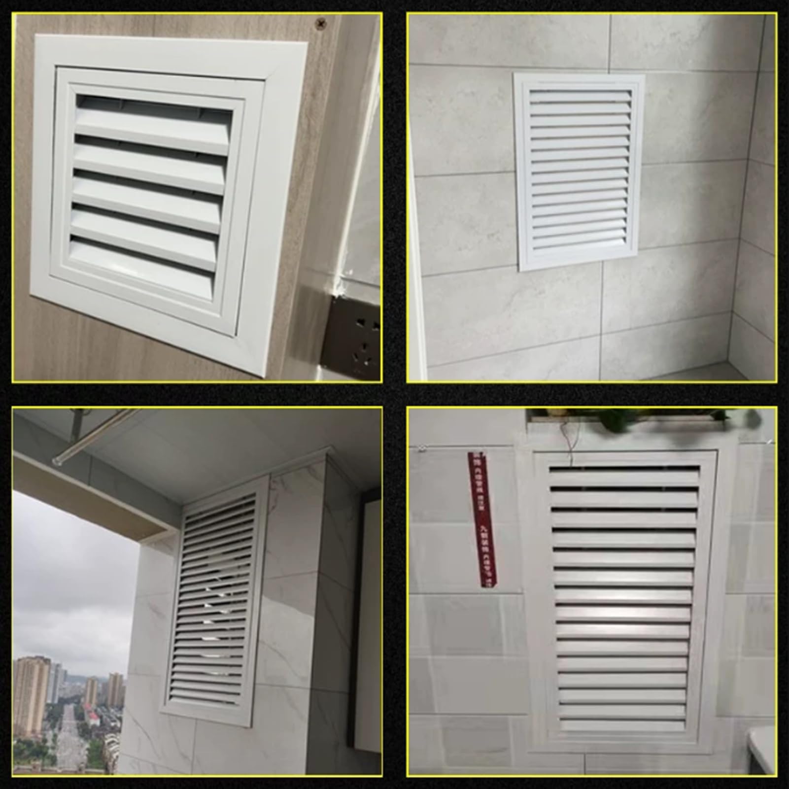 Porta Di Accesso All'impianto Idraulico, Pannello Con Persiana In Alluminio | Griglia del filtro aria di ritorno con interruttore a pulsante, for ripostiglio in soffitta e garage(300x300mm)