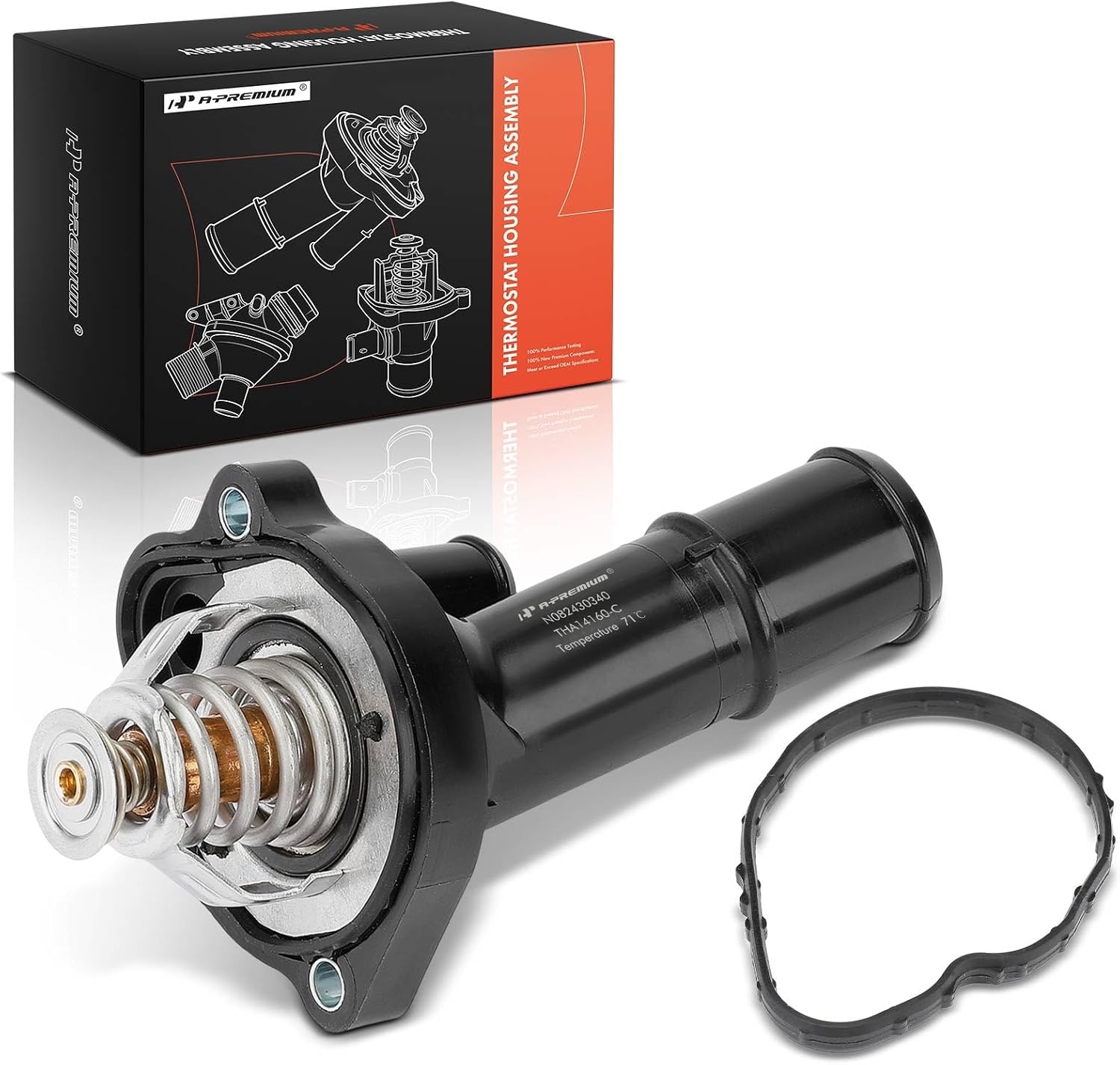A-Premium Engine Coolant Thermostat Housing Assembly with O-ring