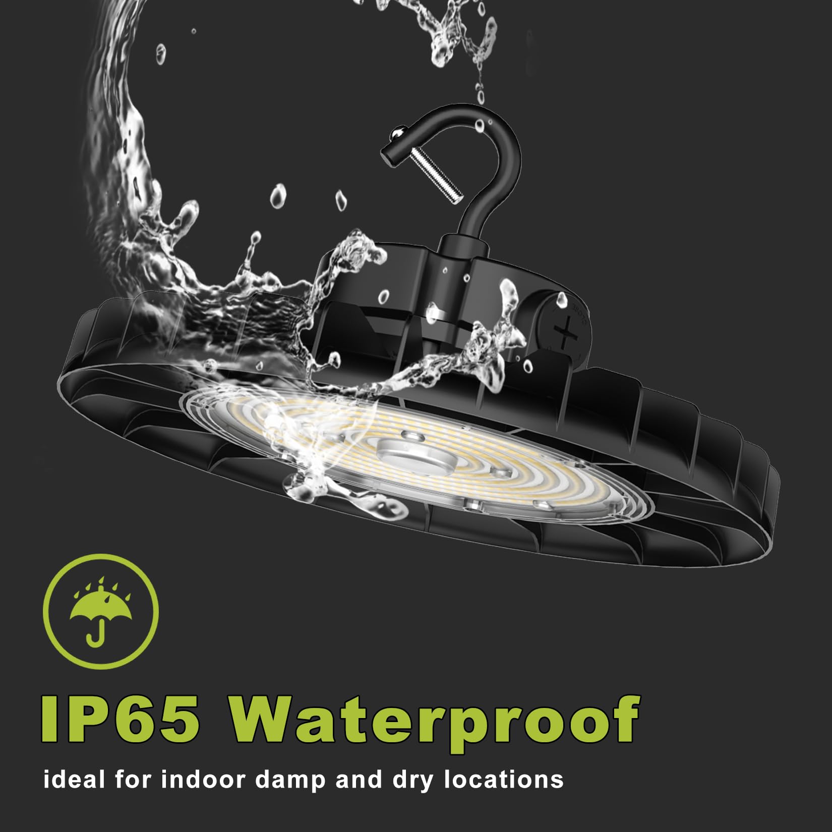 UFO LED High Bay Lights Dimmable 200W 28000LM 150W 120W Switchable 5000K Daylight Commercial Highbay Lighting ETL for — view 8