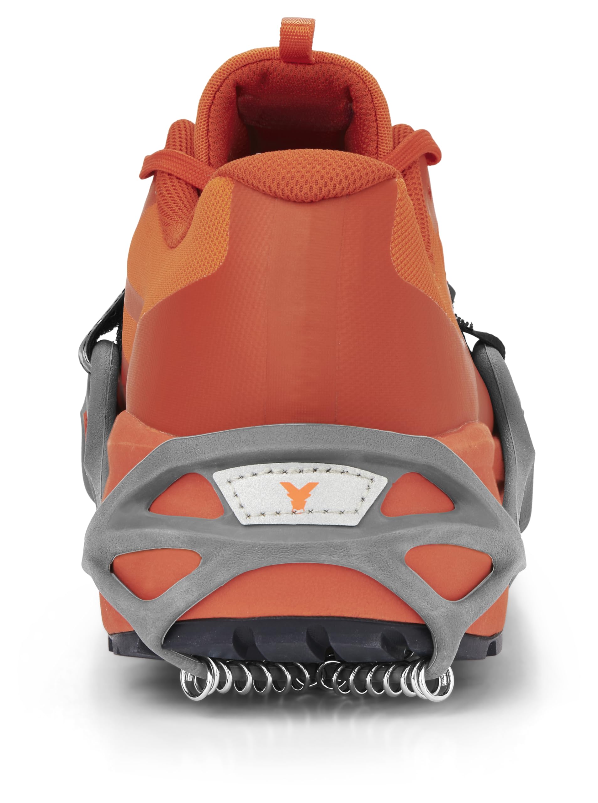 YAKTRAX Run Crampons pour Chaussures de Course, Pointes en Acier au carbure de 3 mm et bobines en Acier Inoxydable de 1,4 mm, offrent Une Traction sur la Glace et la Neige, Gris