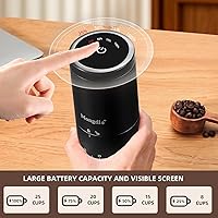 Vista 7 de Mongdio Molinillo de Café Eléctrico Portátil de Muelas con 38 Configuraciones Ajustables, Molinillo de Café de Muelas Cónicas con Pantalla LED