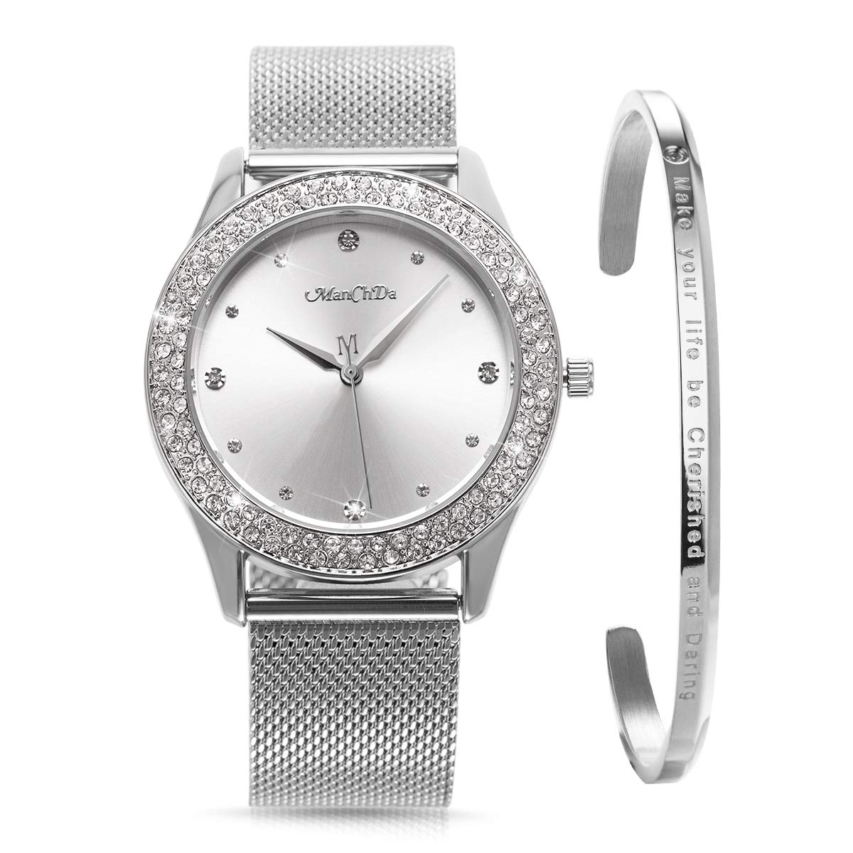 ManChDa Mens Watches Chronograph with Quick Release Waterproof Analog Quartz Luminous Three Sub Dials Leather Strap Wrist Watch for Men Big Dial Date Business Elegant Scratch Resistant