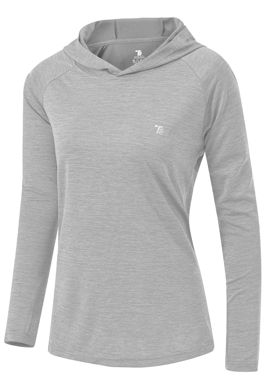 JHMORP Women's Hiking Shirts Hoodie UPF 50+ Sun Protection Quick Dry Lightweight Long Sleeve Sweatshirts Thumb Hole