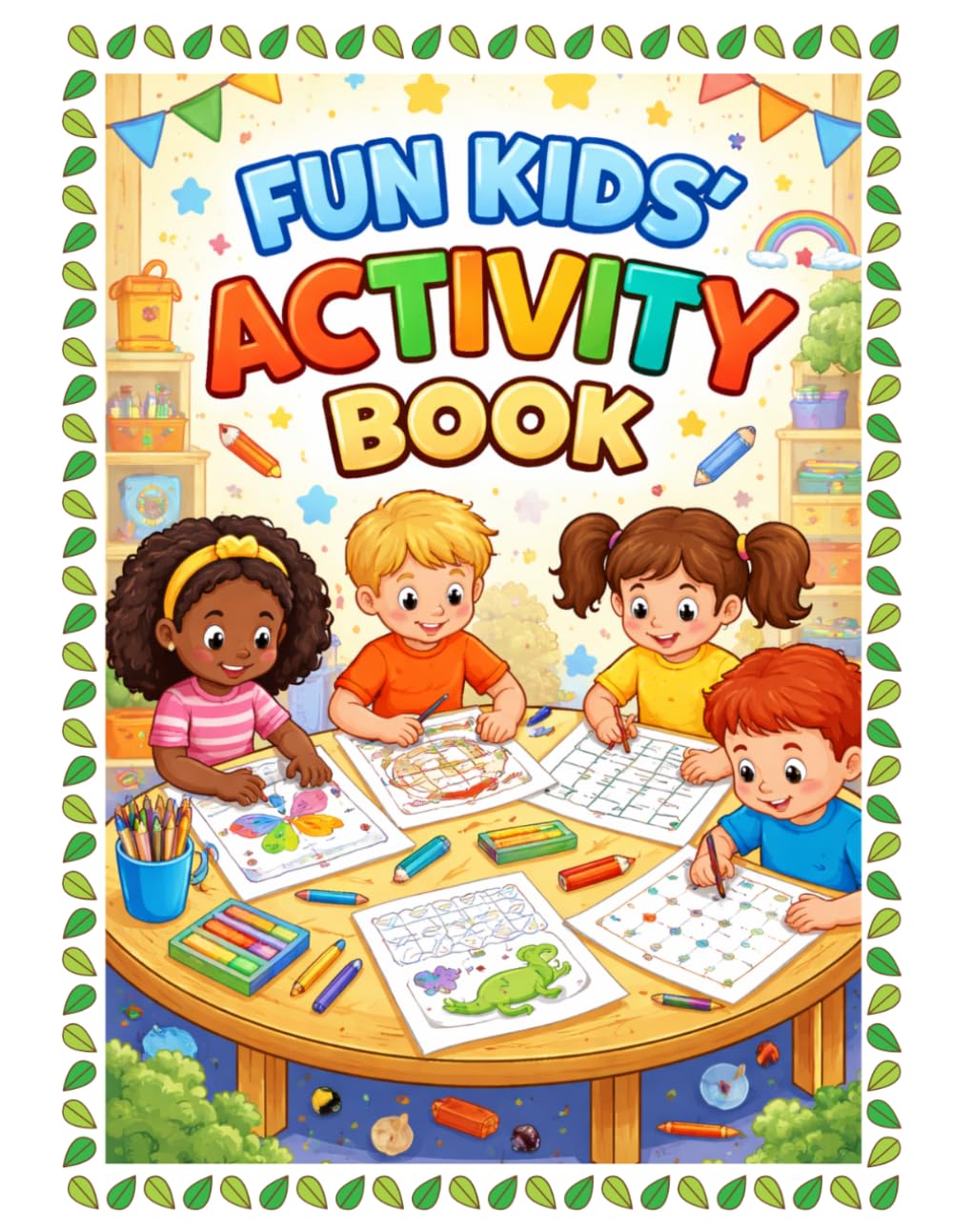 Fun Learning Activity Book for Kids Ages 3-6: Coloring, Matching, Shapes, Animals, Vocabulary, Find the Difference, Cut & Paste, and Early Learning Activities for Preschoolers