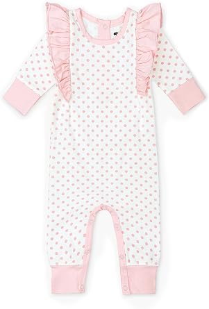 MONICA + ANDY Double Ruffle Romper, 100% Organic Baby Clothes for Girls, Baby Onesie, Newborn, Infant & Toddler Sizes