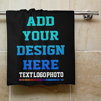 Custom Microfiber Towel, Personalized Hand Towel Design Your Own Soft Face Towel for Home Sports Gym Yoga Hotel
