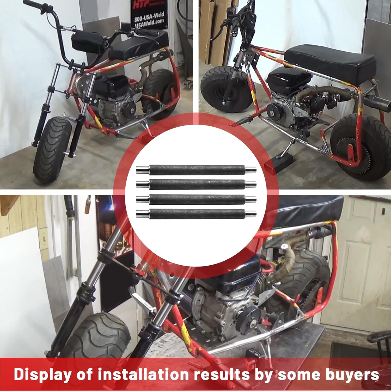 Upgraded 12inch 7/8" Frame Extension Kit fit for Coleman CT100U/CC100X/CT200U/EX, for Azusa Baja Doodle Bug DB30,for Racer 97cc & All 7/8" Frame Mini Bikes (Welding Required)