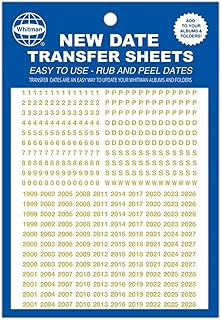 Whitman Date Transfer Sheets for Folders and Albums Gold