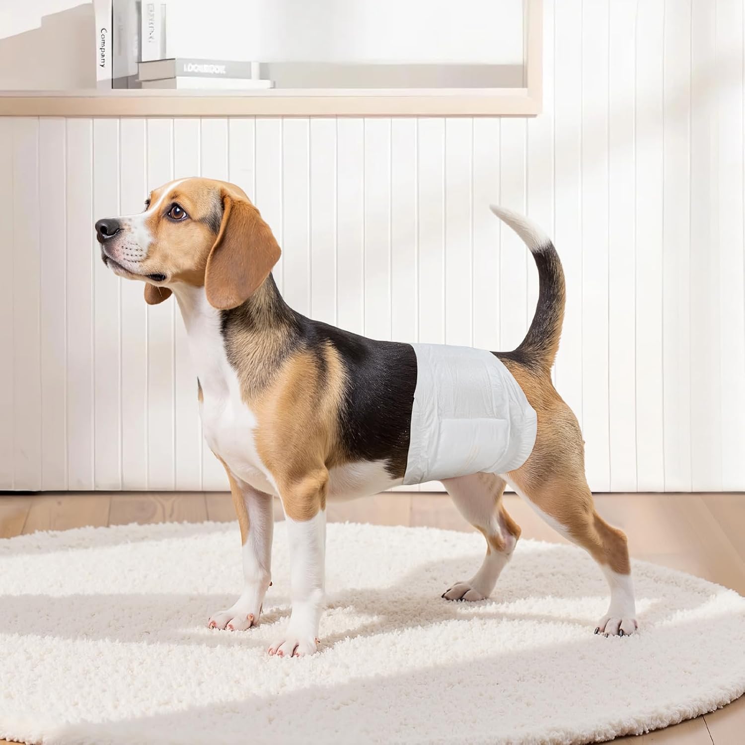 VEVOR Disposable Male Dog Diapers, Super Absorbent Male Dog Wraps, 360 ° Leak-Proof Belly Bands with Wetness Indicator for Male Doggies in Heat, Training, Incontinence - S, 144 Count (2 Packs of 72)