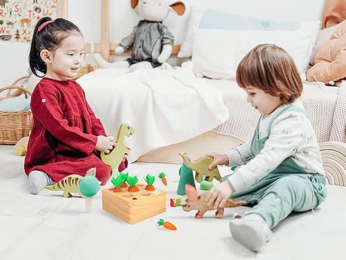 Miniatura 6 de Juguetes Montessori para niños de 1 año, juego de clasificación de tamaño en forma de zanahoria, juguetes de madera para bebés de 6 a 12 meses,