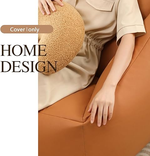 Miniatura 5 de Funda de sofá puff (sin relleno), puf para asiento de tumbona, puf puff puff para tatami, puf de sala de belleza, lavable de microfibra para