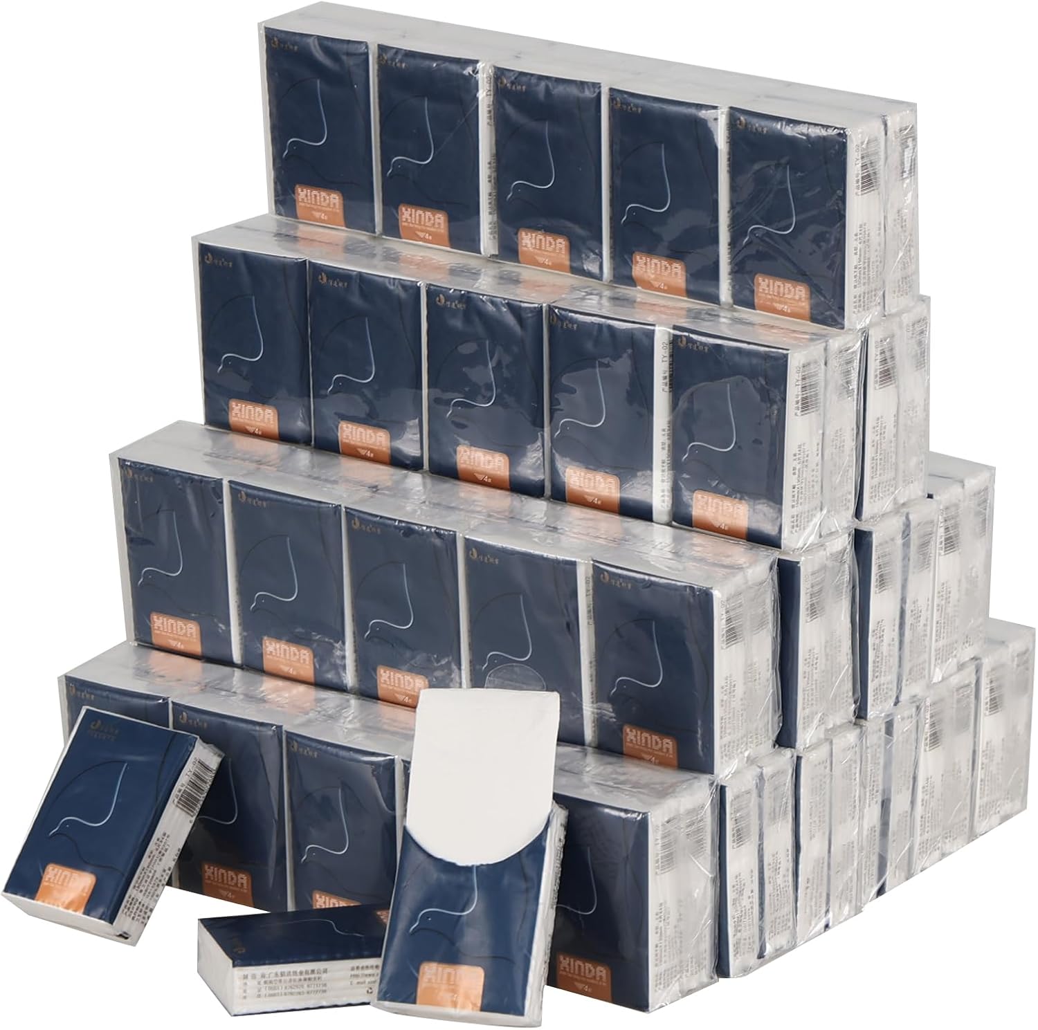 480 Packs Pocket Packs Soft Facial Tissues, Mini Travel Size Tissues, 4-Ply