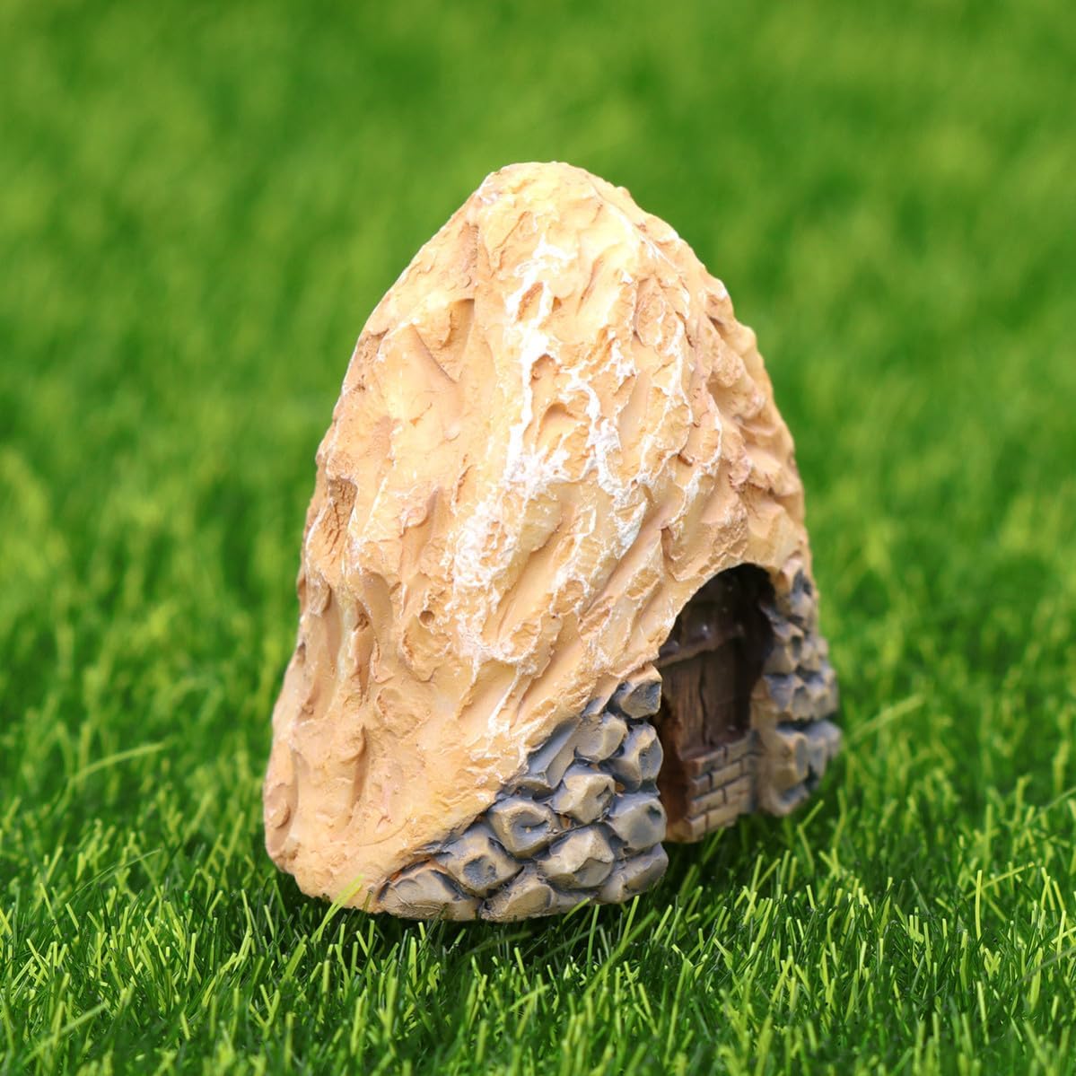 Miniature Cave House Resin Garden Decor for Micro Landscape