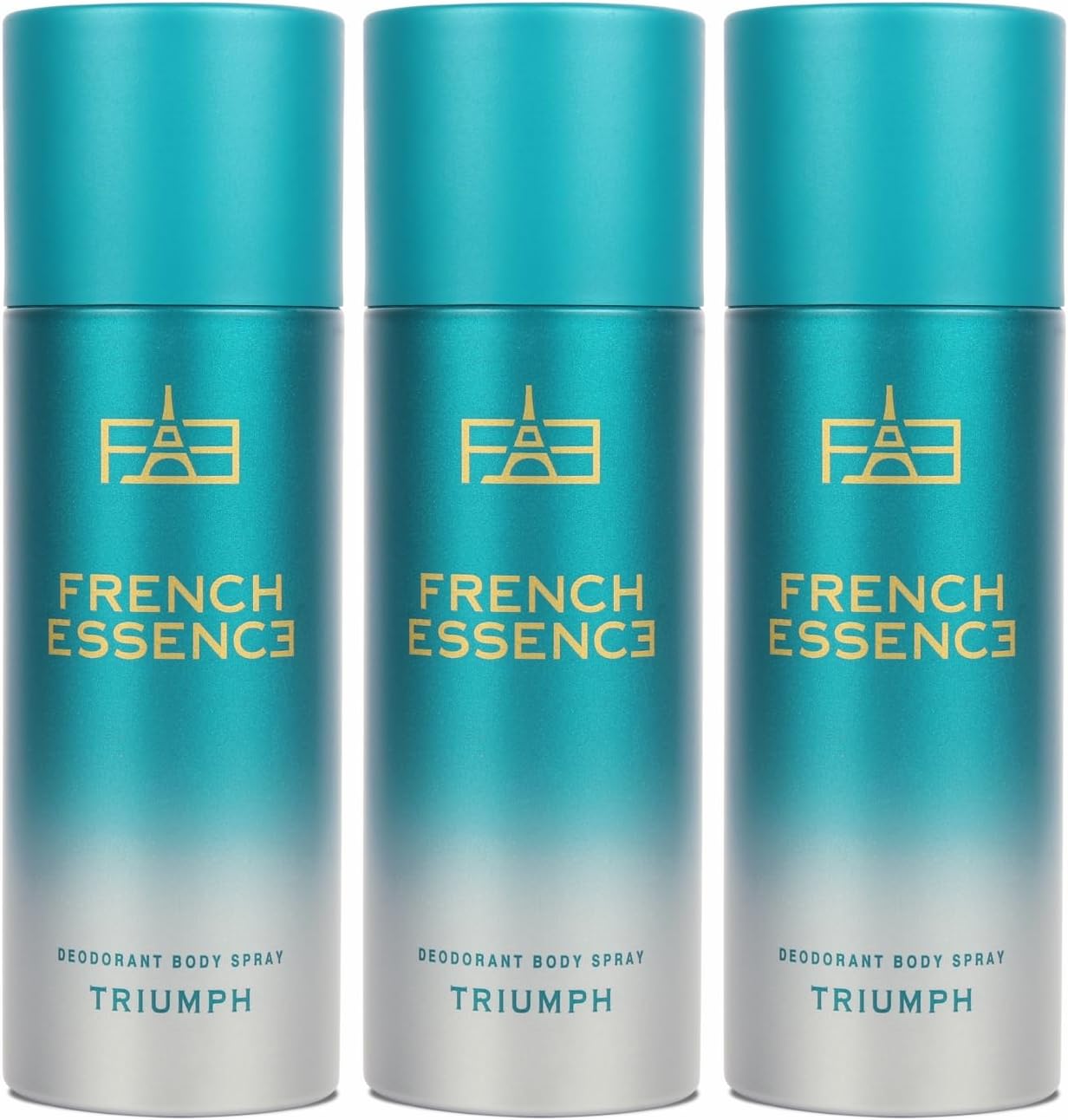 French Essence Triumph Body Spray for Men | Long Lasting Deodorant with Fresh Scent | Strong Perfume Deo for Men | 150ml Each - Pack of 3