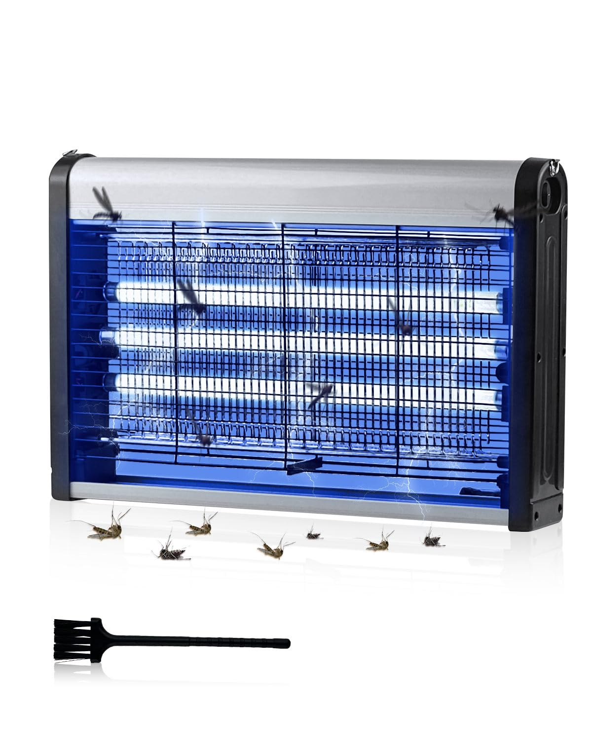 Fly Zapper Electric, 30W Fly Killer Electric with 3 UV Lights Attract Flies, Double Sided Electric Flies Bug Catcher, Mosquito Killer Lamp, Safe & Quiet for Kitchen, Indoor, Garden, Home
