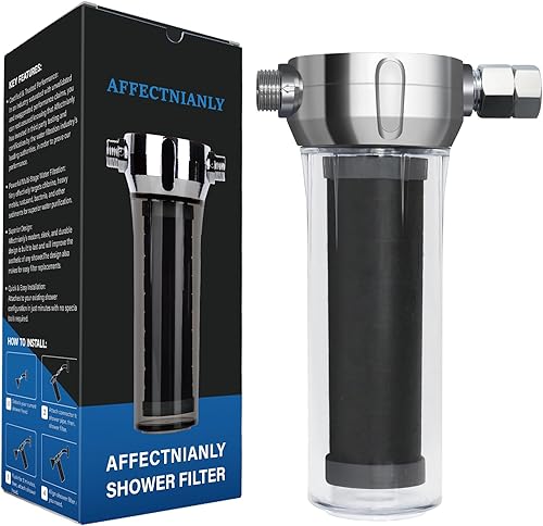Filtro de cabezal de ducha para agua dura, filtro de agua para ducha de baño, filtro de ducha de carbono 2.0, elimina productos químicos tóxicos,