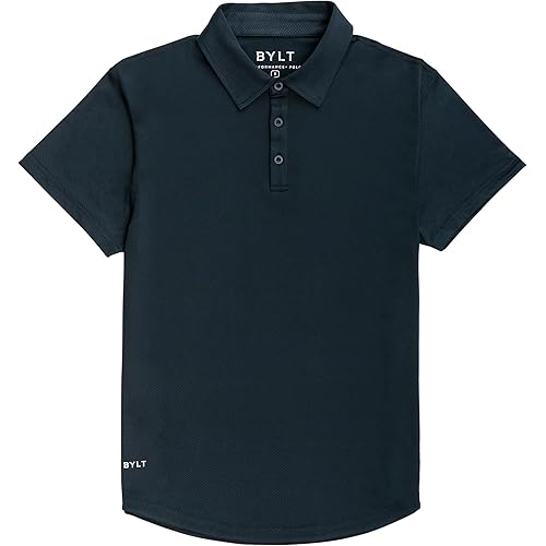 BYLT Performance Drop-Cut Polo Men's Shirt - Classic Fit, Collared Shirt for Men - Active & Casual Comfort Wear - Lightweight