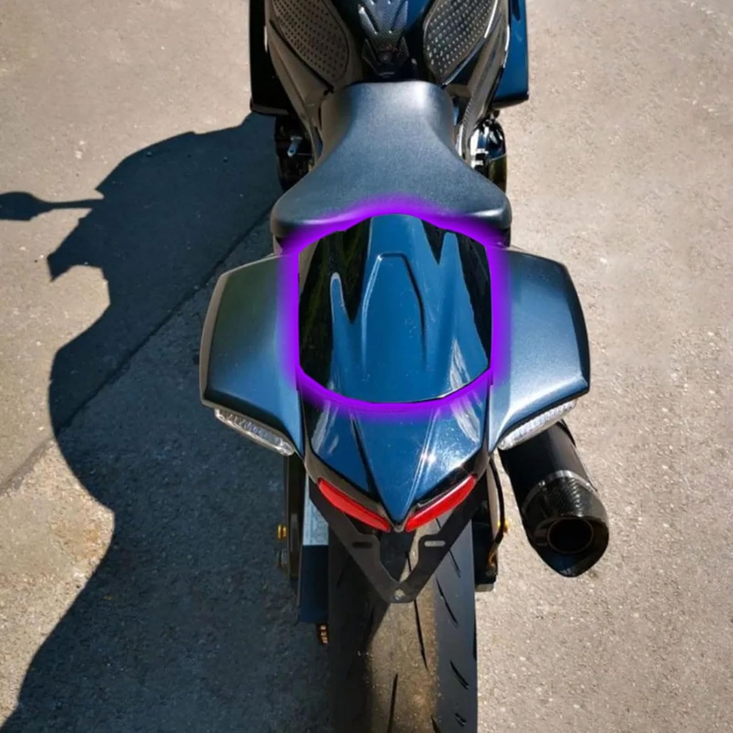 for SU&ZU&KI K6 GSXR600 GSXR750 GSX-R600 GSX-R750 GSX-R 600 GSX-R 750 2008 2010 Motorcycle Accessories Cowl Passenger Pillion Tail Solo GSXR 600 Seat Back Cover Fairing Part (Gloss Black)