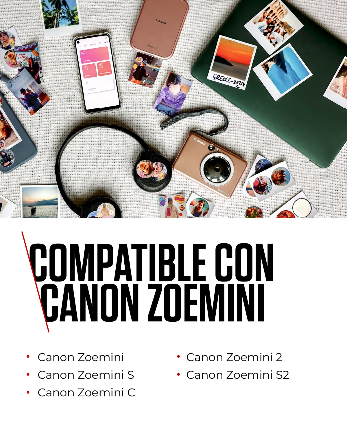 Canon Carta Fotografica Zink™ Adesiva 5x7,6 cm 50 Fogli
