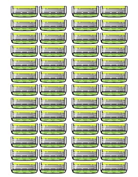 Dorco Pace 6 Pro - Six Blade Razor System with Trimmer - 52 Pack Refill No Handle