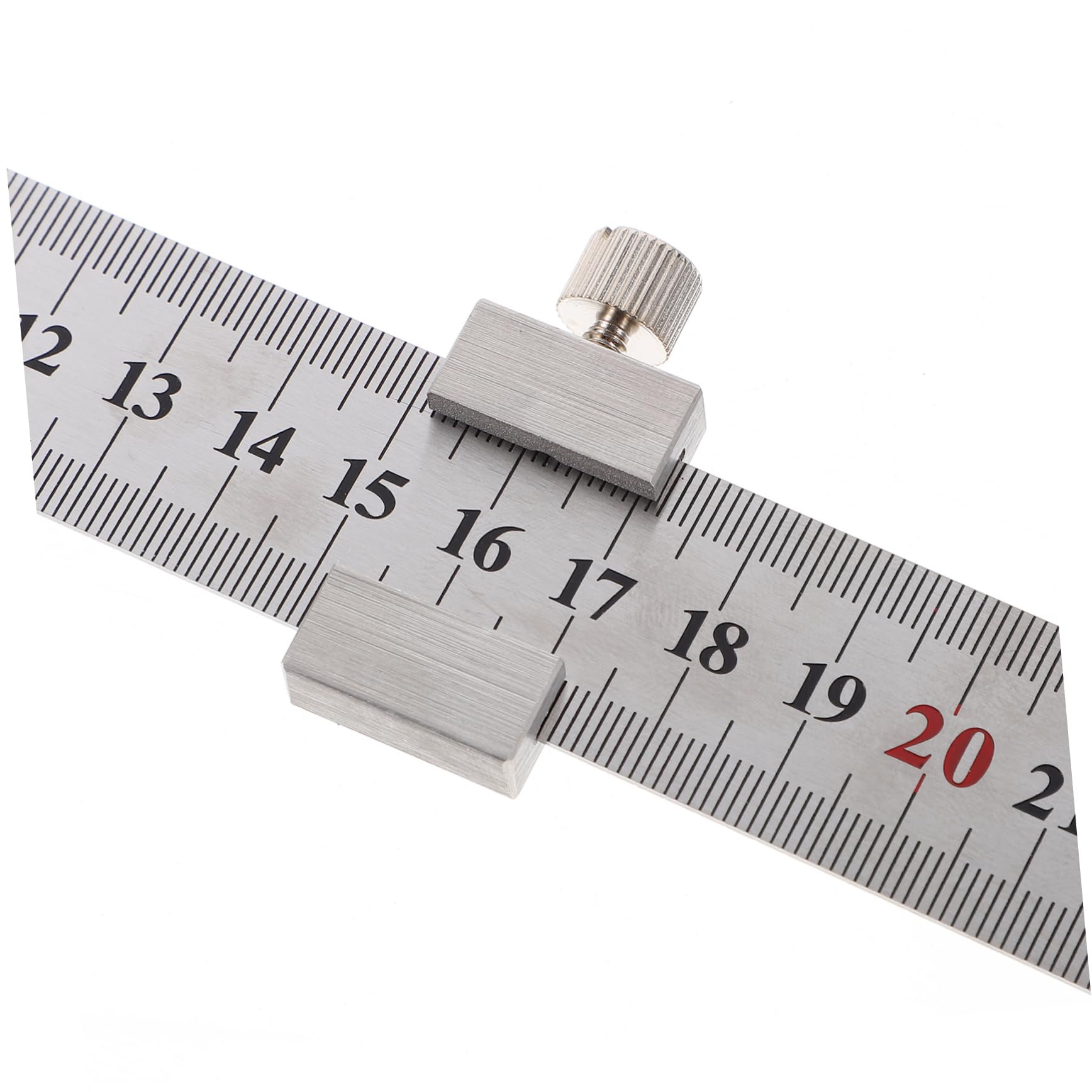 NUOBESTY 3 Ensembles De Règles En Acier Bloc De Positionnement Règles Flexibles D'Ingénieurs Avec Bloc De Positionnement De Charpentier De Mesure De Précision