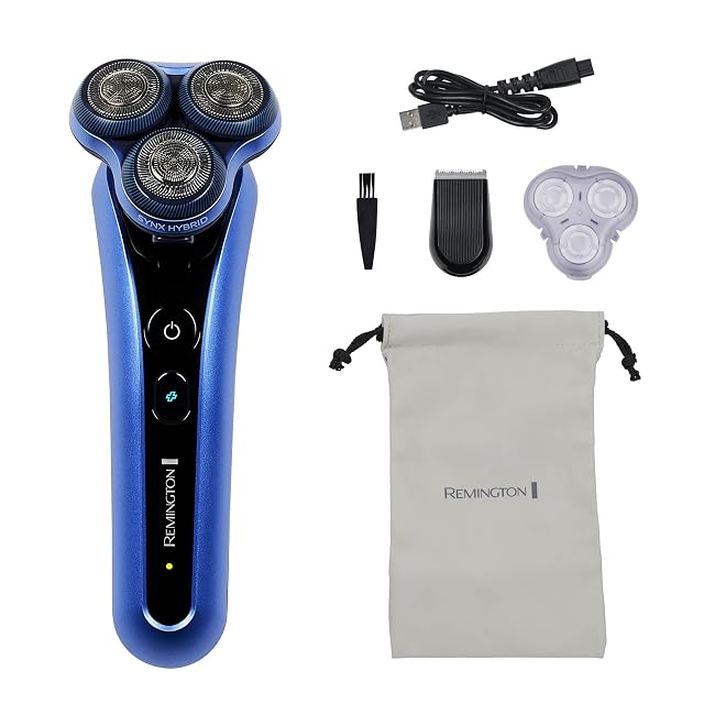 Remington Limitless X7 Shaver for Men Titanium Blades and Power Sense Technology Advanced Performance Foil Rotary Electric Shaver