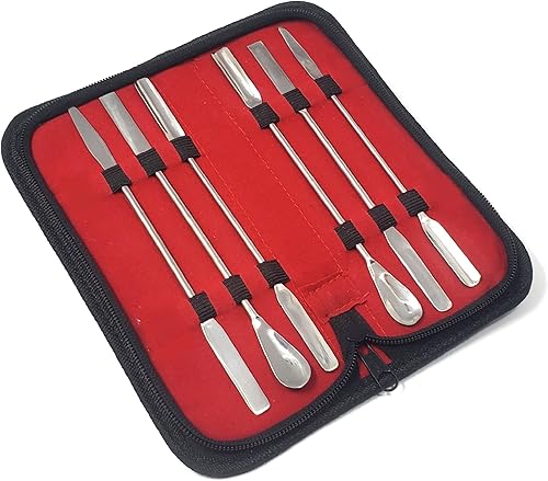 Juego de espátula de cuchara de laboratorio, suministros de equipo de mezcla y medición de mango largo para laboratorios para hacer muestreos,