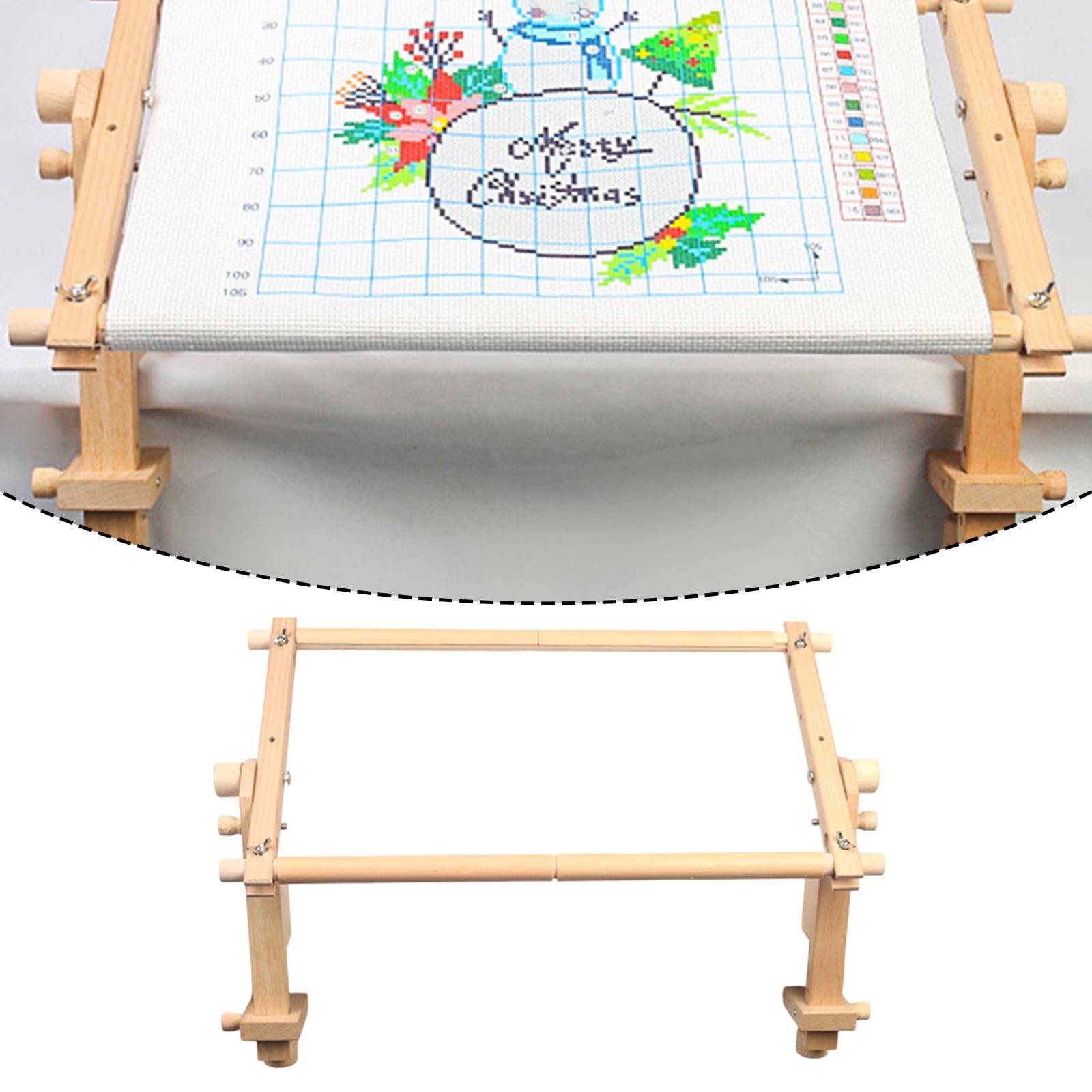 Harilla Bastidor de Bordado de Madera Profesional para Costura, de de para Acolchado DIY, con Soporte