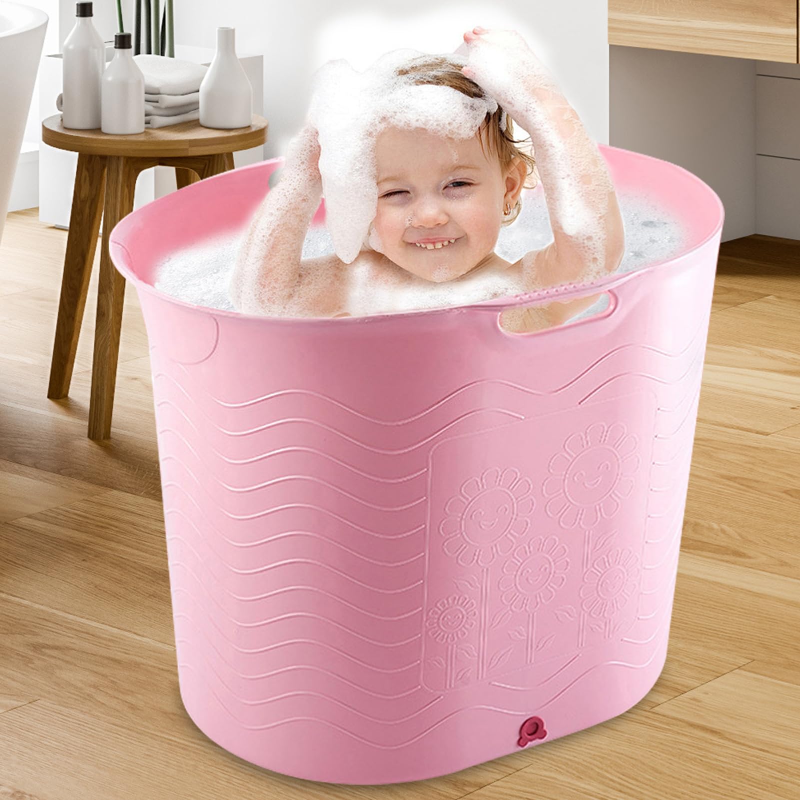 Duschbadewanne Für Kinder Zum Duschen Und Baden Tragbarer Badeeimer, | Sitzgelegenheit Badewannen-Zubehör Für Kaltwasser-Erholung, Eisbaden, Tragbar Für Drau
