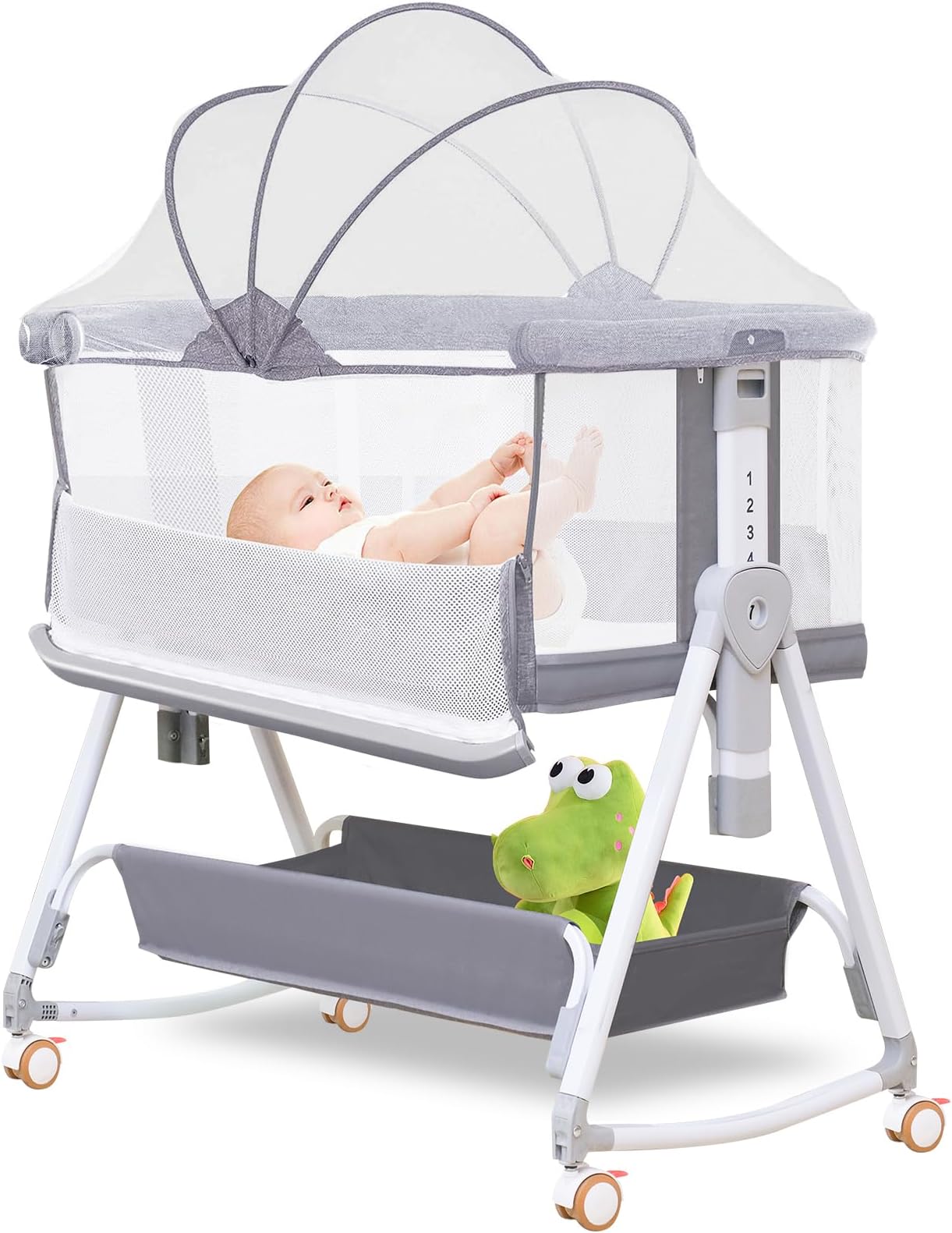 Baby Bedside Sleeper for Baby with Wheels and