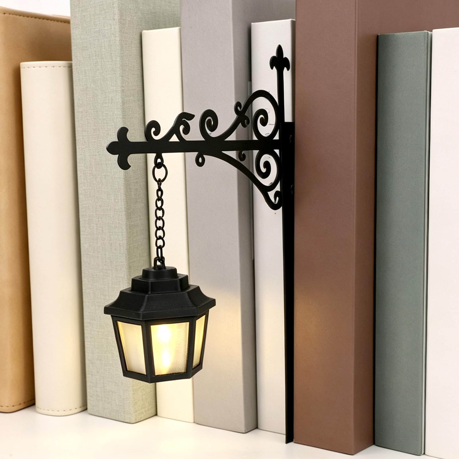 BTFO 2Pcs Library Lantern Bookshelf Lamp Vintage LED Book Lights